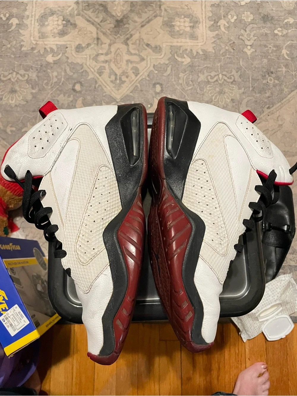Jordan Men’s Athletic Shoes - White/Black/Red